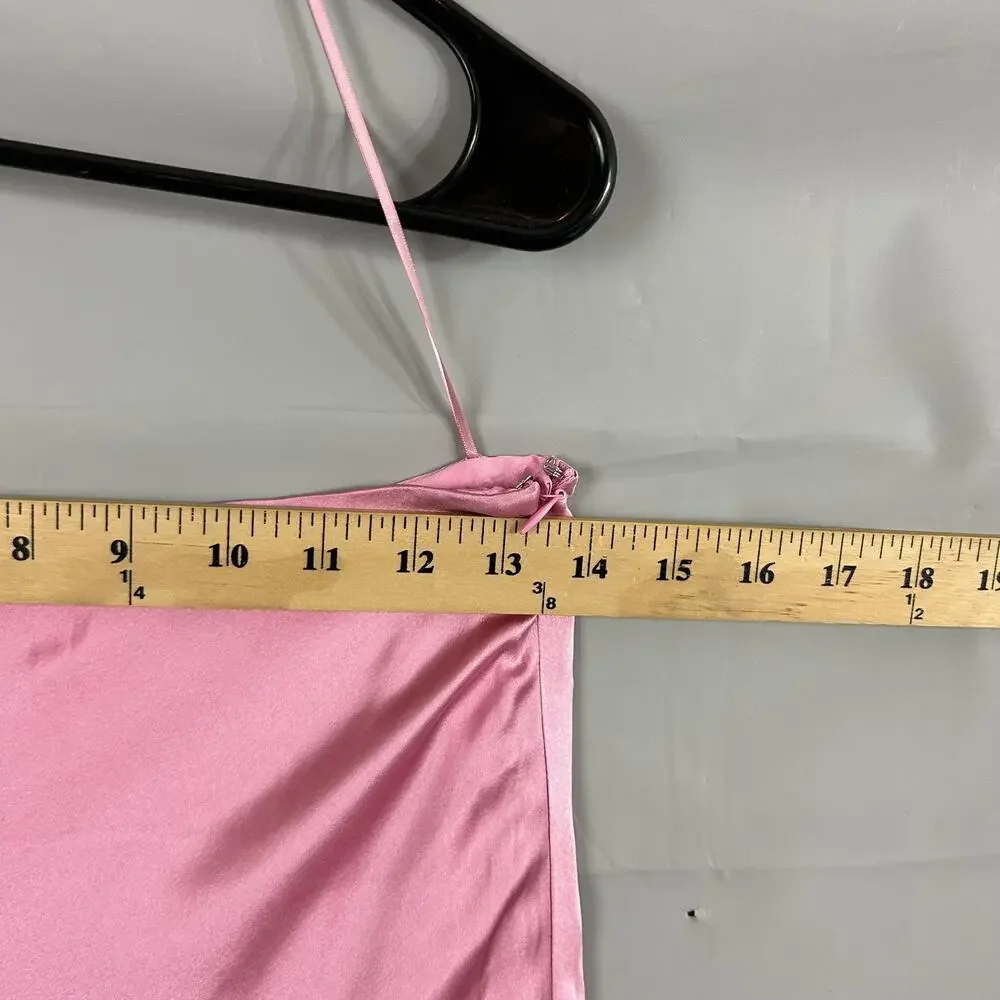 Cult Gaia Skirt Small Pelli Maxi Silk Satin Pink Skirt Party Formal Dressy Chic
